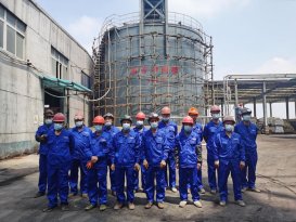 沁陽市恒瑞實業有限公司在云圖控股襯膠防腐施工