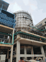 沁陽市恒瑞實業有限公司砂酸沸騰爐保溫施工